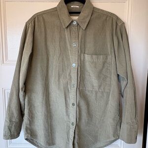 Abercrombie & Fitch Women’s Oversize Corduroy Button-Up Shirt